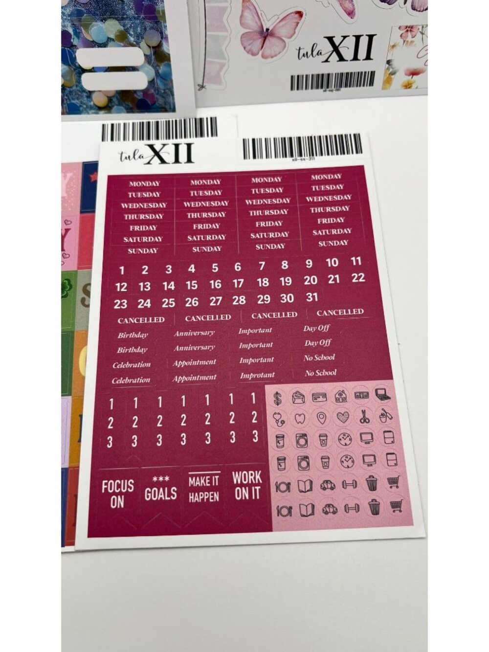 Tula XII Decorative Planner Sticker Set - Monthly Inspirational & Functional Des - Picture 4 of 8